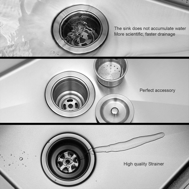 Undermount Stainless Steel Kitchen Sink, Deep Single Bowl Basin by HouseOfZazla