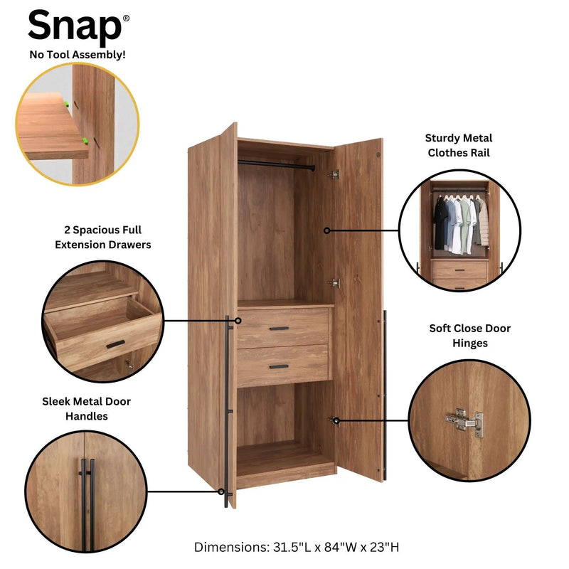 Lee - Free Standing Wardrobe Closet by HouseOfZazla