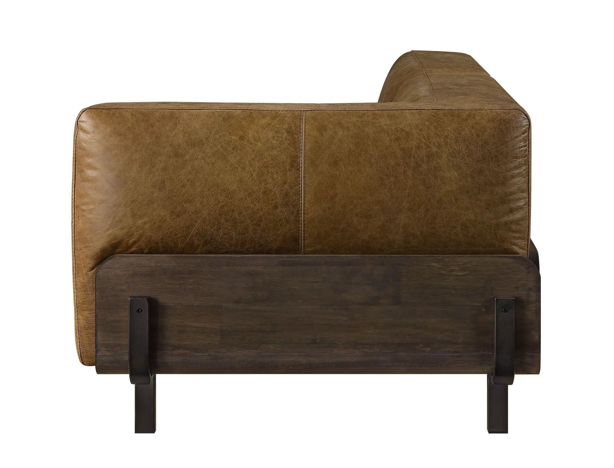 Blanca - Sofa - Chestnut Top Grain Leather & Rustic Oak by Unique Piece Furniture