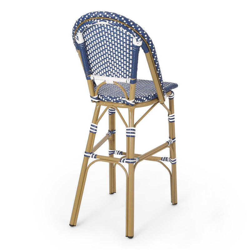 Outdoor PE Rattan French Barstool Set by HouseOfZazla