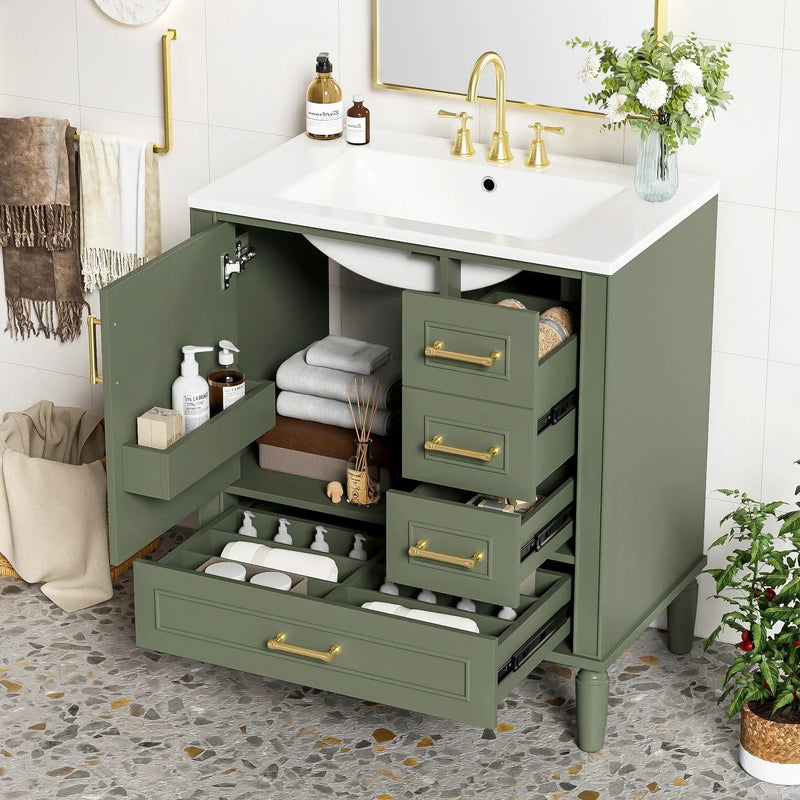 Traditional Bathroom Vanity Set With Soft Close Doors by Unique Piece Furniture