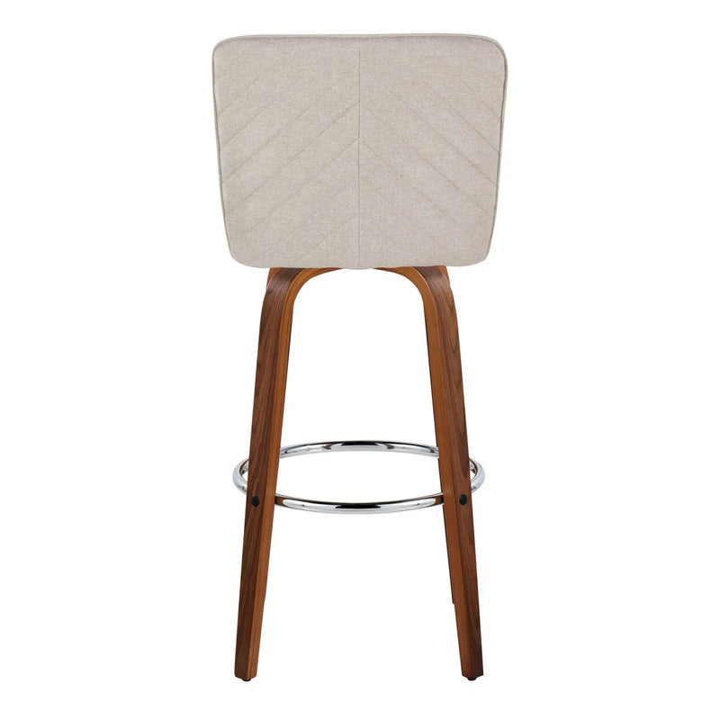 Henry - Contemporary Fixed Height Barstool With Swivel With Round Footrest (Set of 2) by Unique Piece Furniture