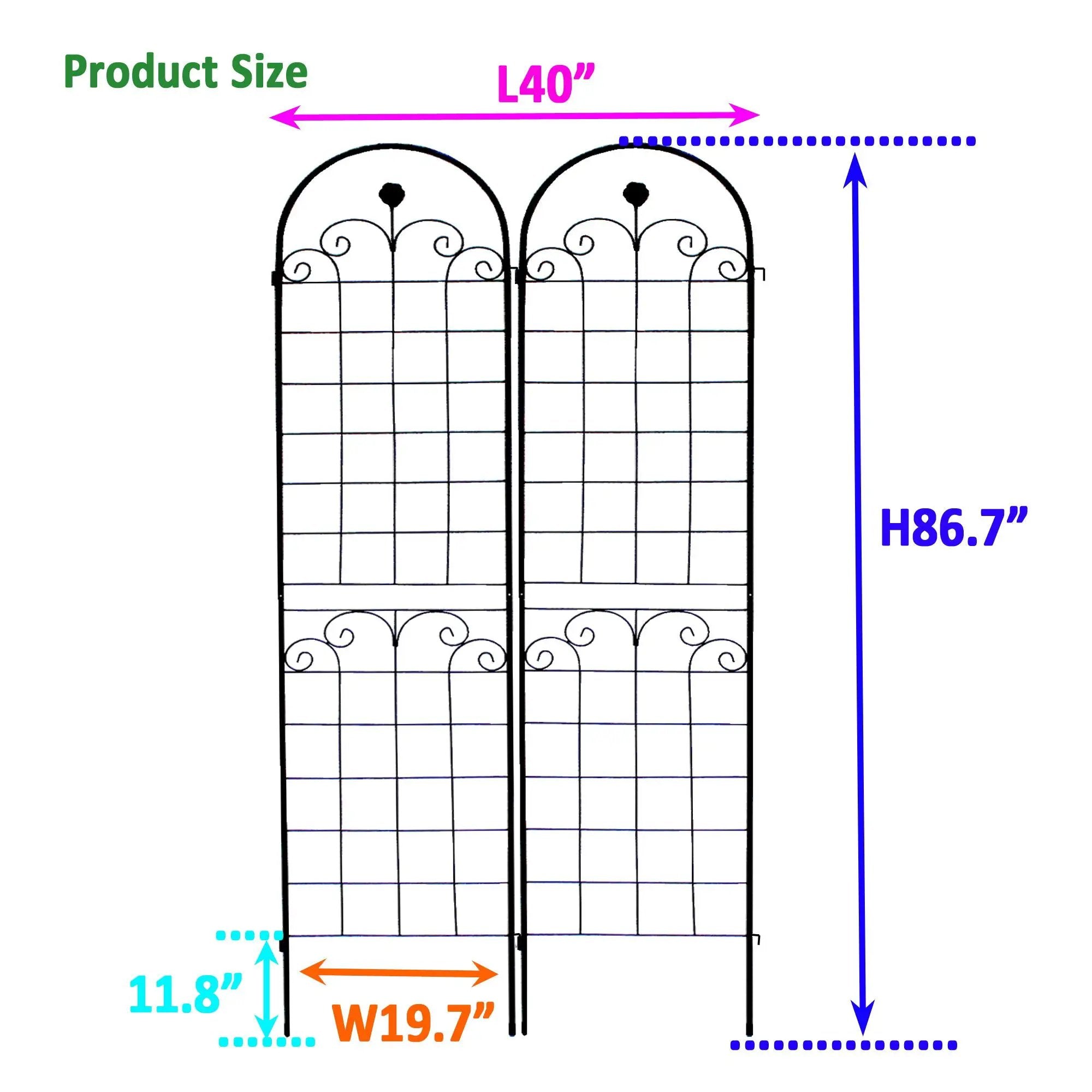 Metal Garden Trellis For Climbing Plants Outdoor Rustproof Plant Support Rose Trellis Netting Trellis by Unique Piece Furniture