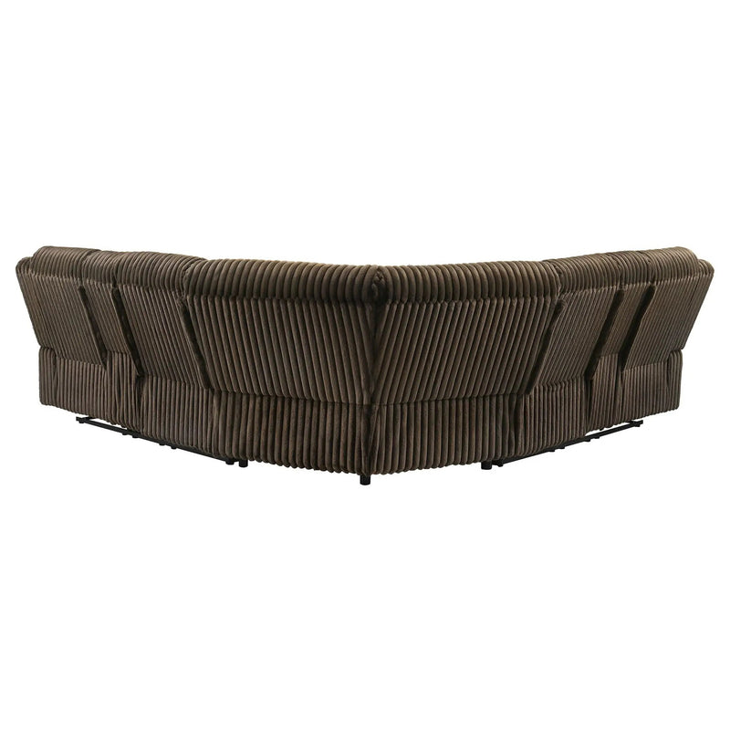 Atkinson Upholstered Reclining Sectional Sofa Chocolate by Unique Piece Furniture