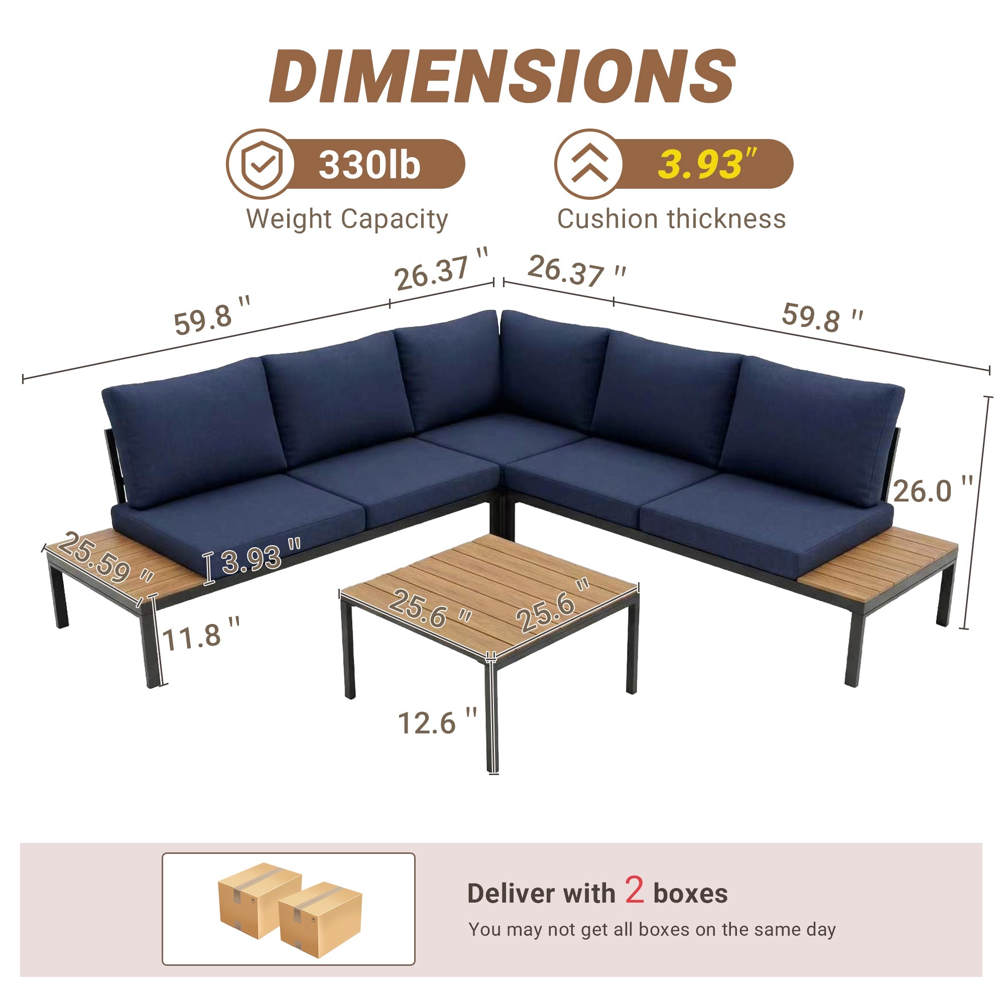 Outdoor Patio Furniture Set Sofa by HouseOfZazla