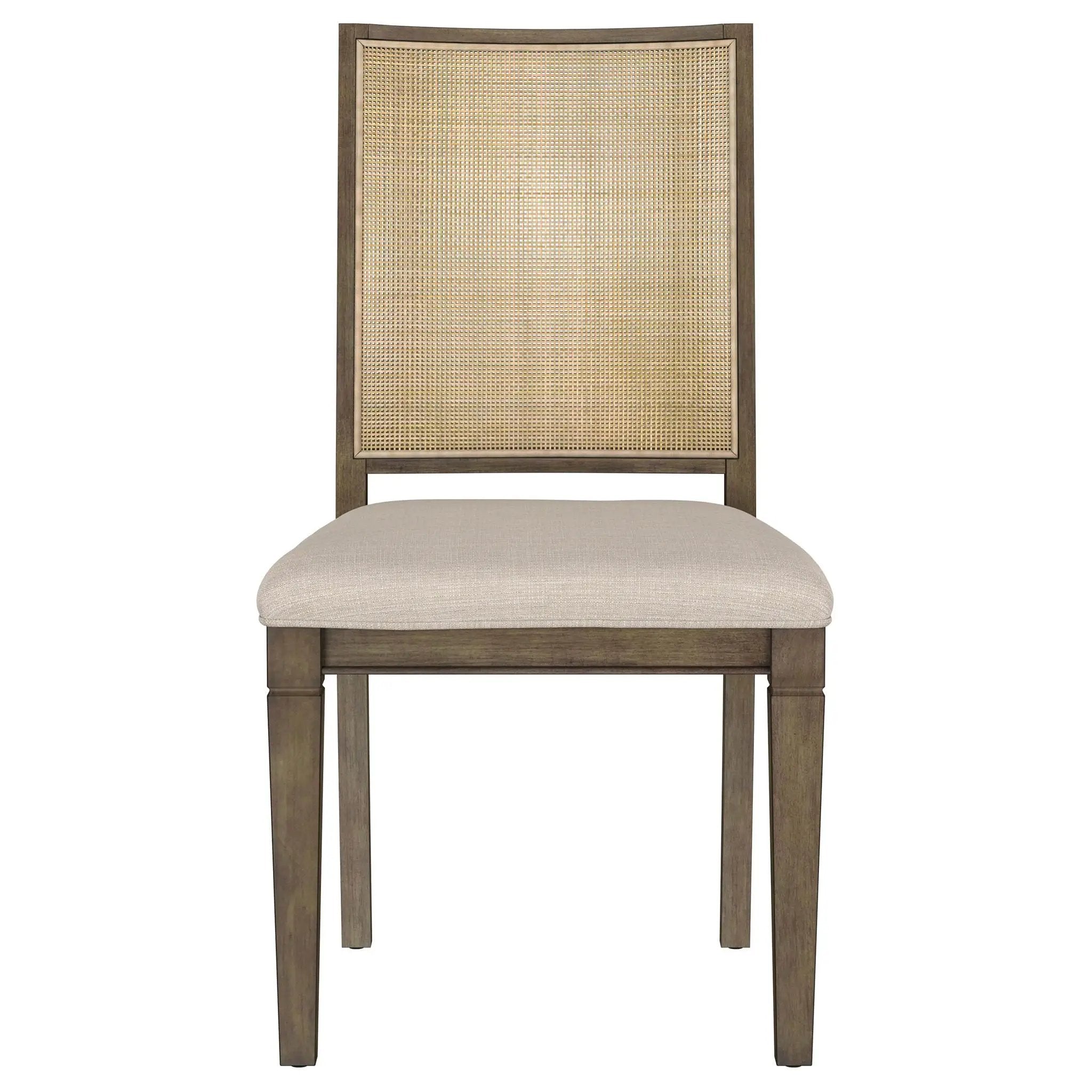Matisse Woven Rattan Back Dining Side Chair Brown (Set of 2) by Unique Piece Furniture