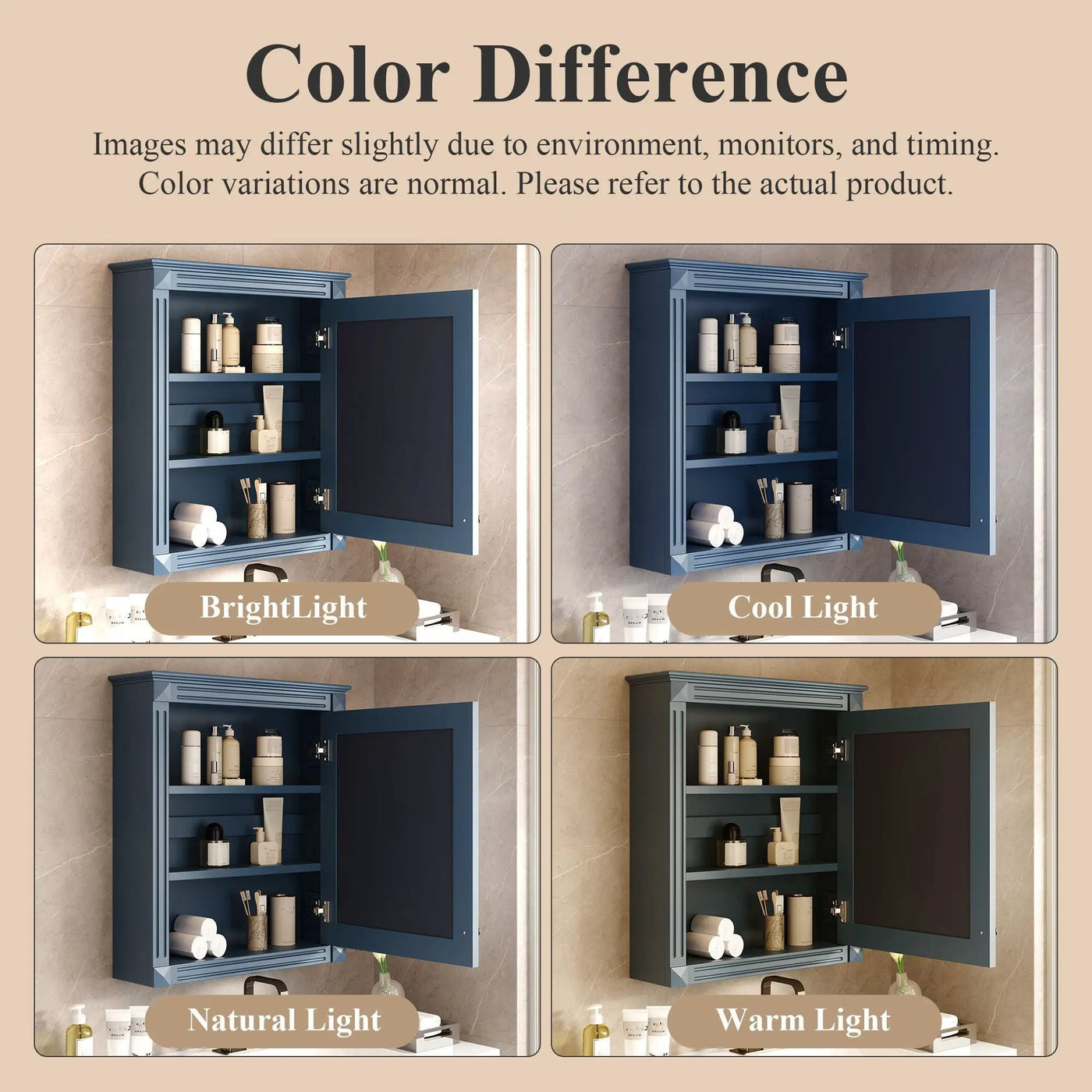 Wall Mounted Bathroom Storage Cabinet With Mirror, Medicine Cabinet With Height Adjustable Shelf by HouseOfZazla