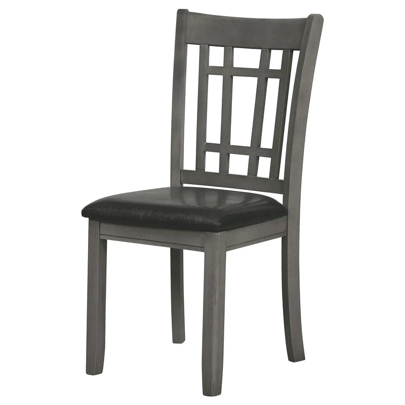 Lavon Wood Dining Side Chair Black and Medium Grey (Set of 2) by Unique Piece Furniture