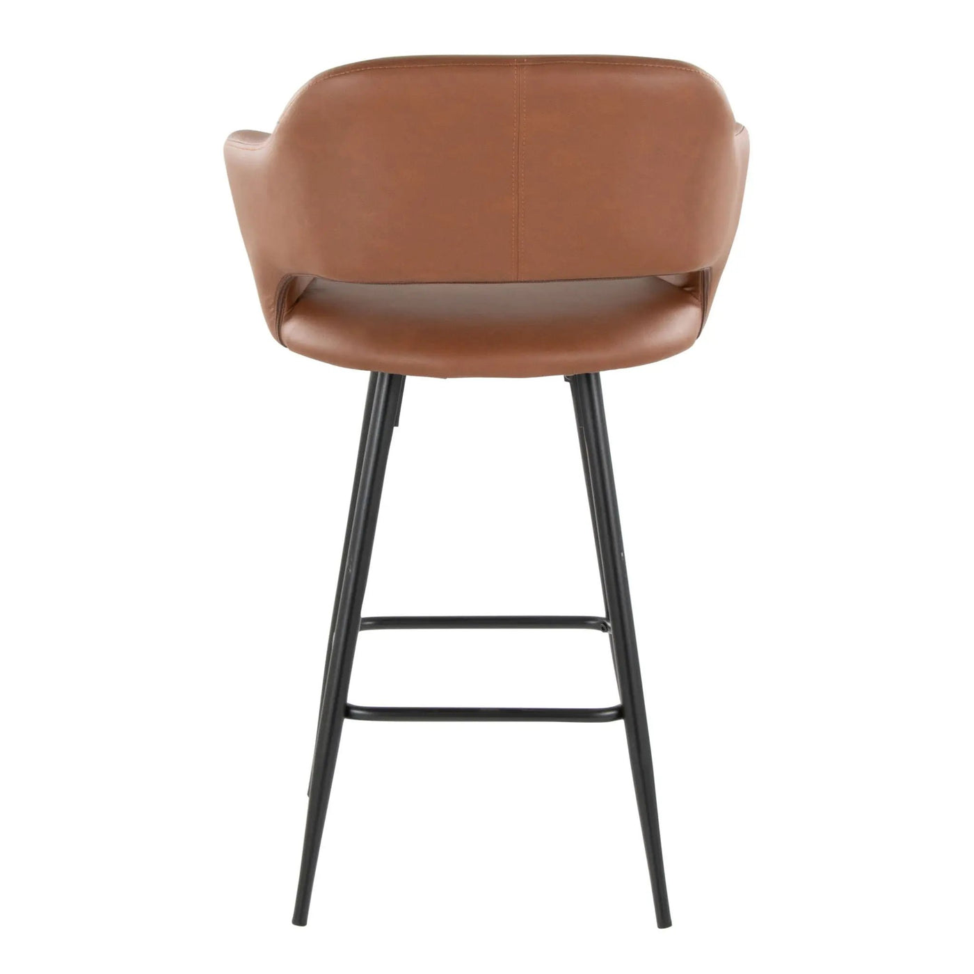 Margarite - Contemporary Fixed Height Counter Stool With Square Footrest (Set of 2) by HouseOfZazla
