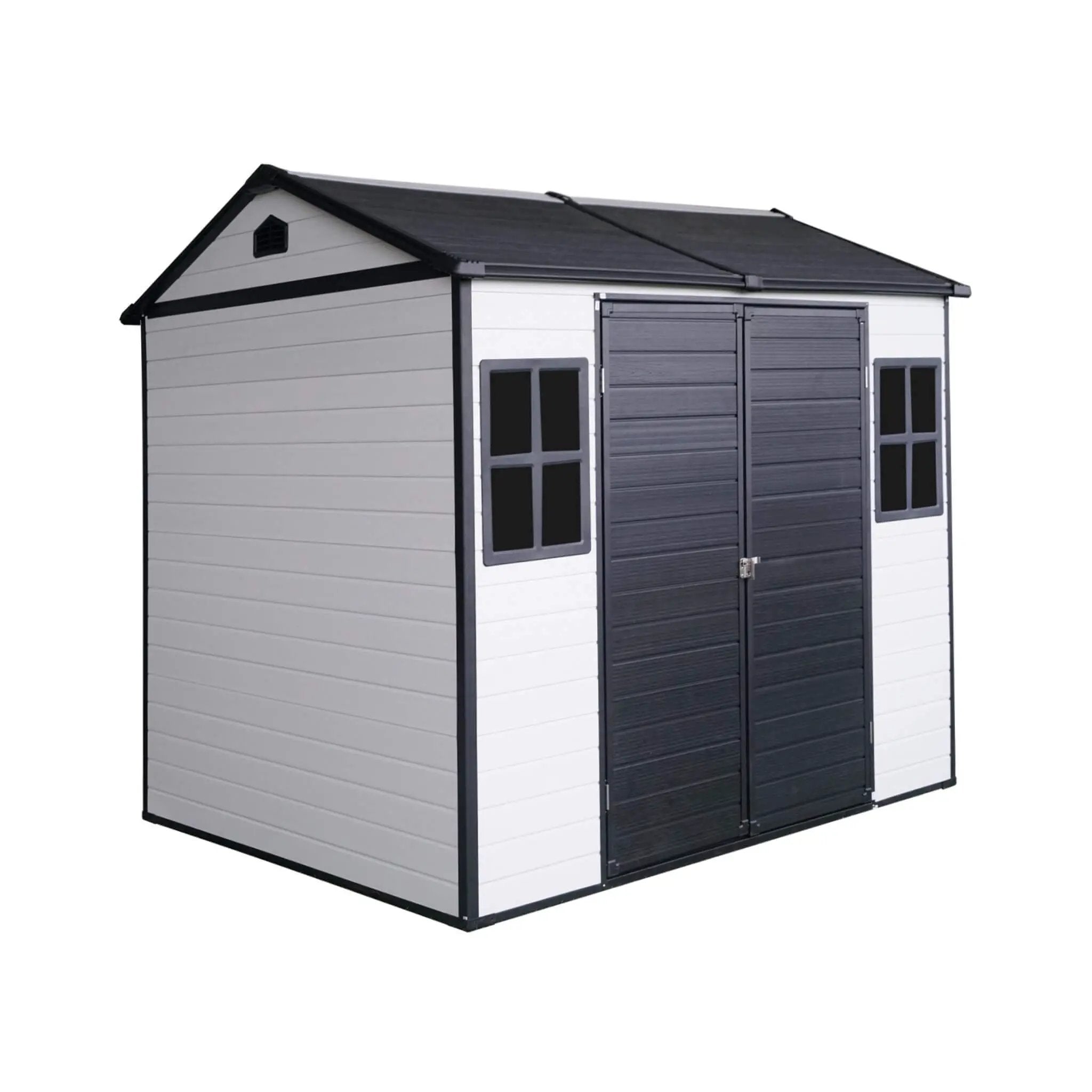 [06X08FT] Alora Heavy-Duty Outdoor Resin Storage Shed With Lockable Doors And Built-In Floor (SAK26342) by SAKSBY WHOLESALE