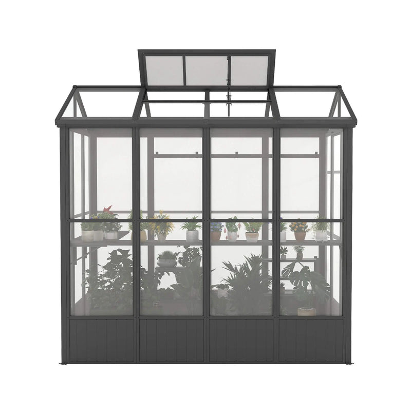 [06X08FT] Heavy-Duty Outdoor Polycarbonate Greenhouse With Fully Automatic Temperature Control Vent (SAK51892) by SAKSBY WHOLESALE