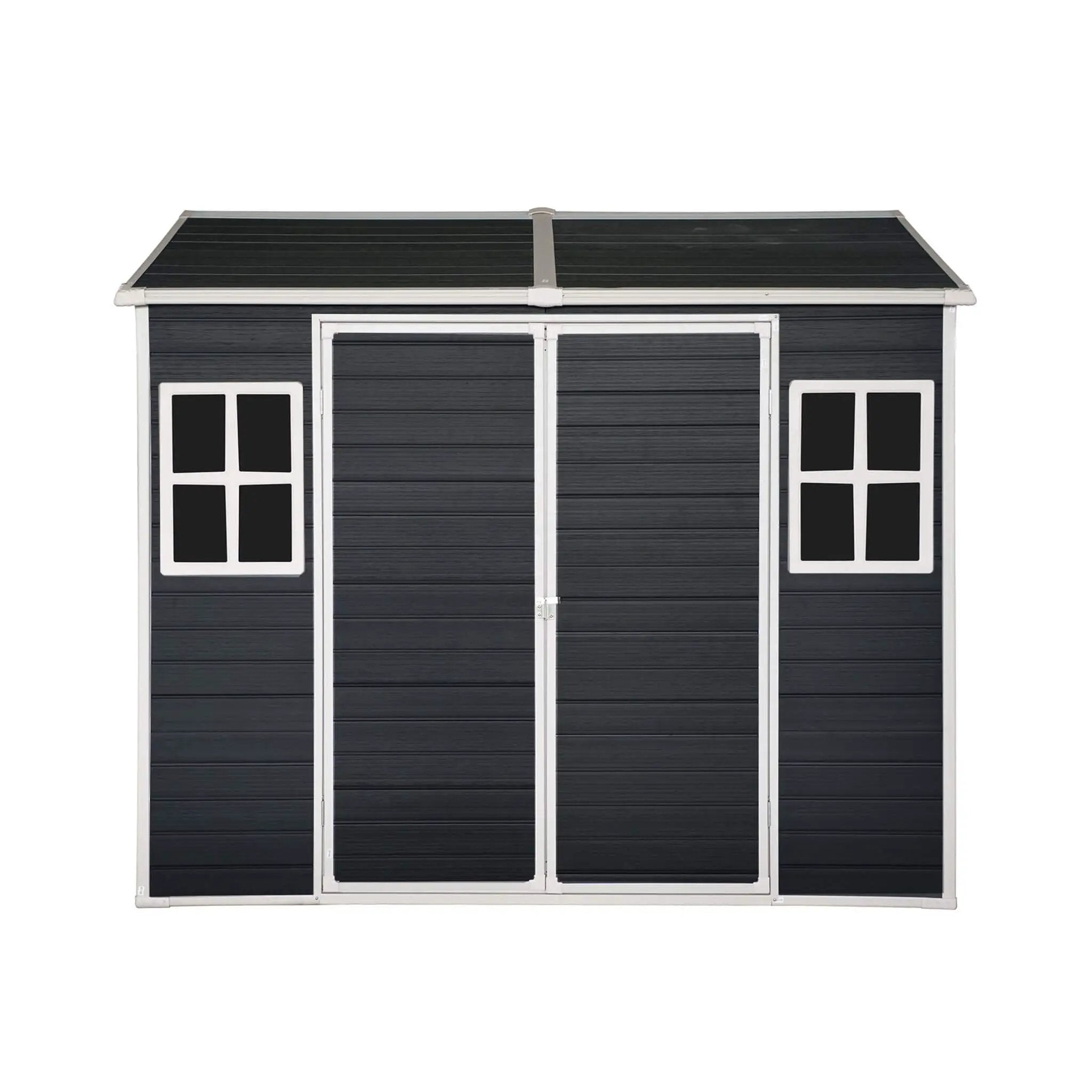 [06X08FT] Alora Outdoor Resin Patio Garden Shed With Floor, 2 Windows, And Lockable Doors (SAK54953) by SAKSBY WHOLESALE