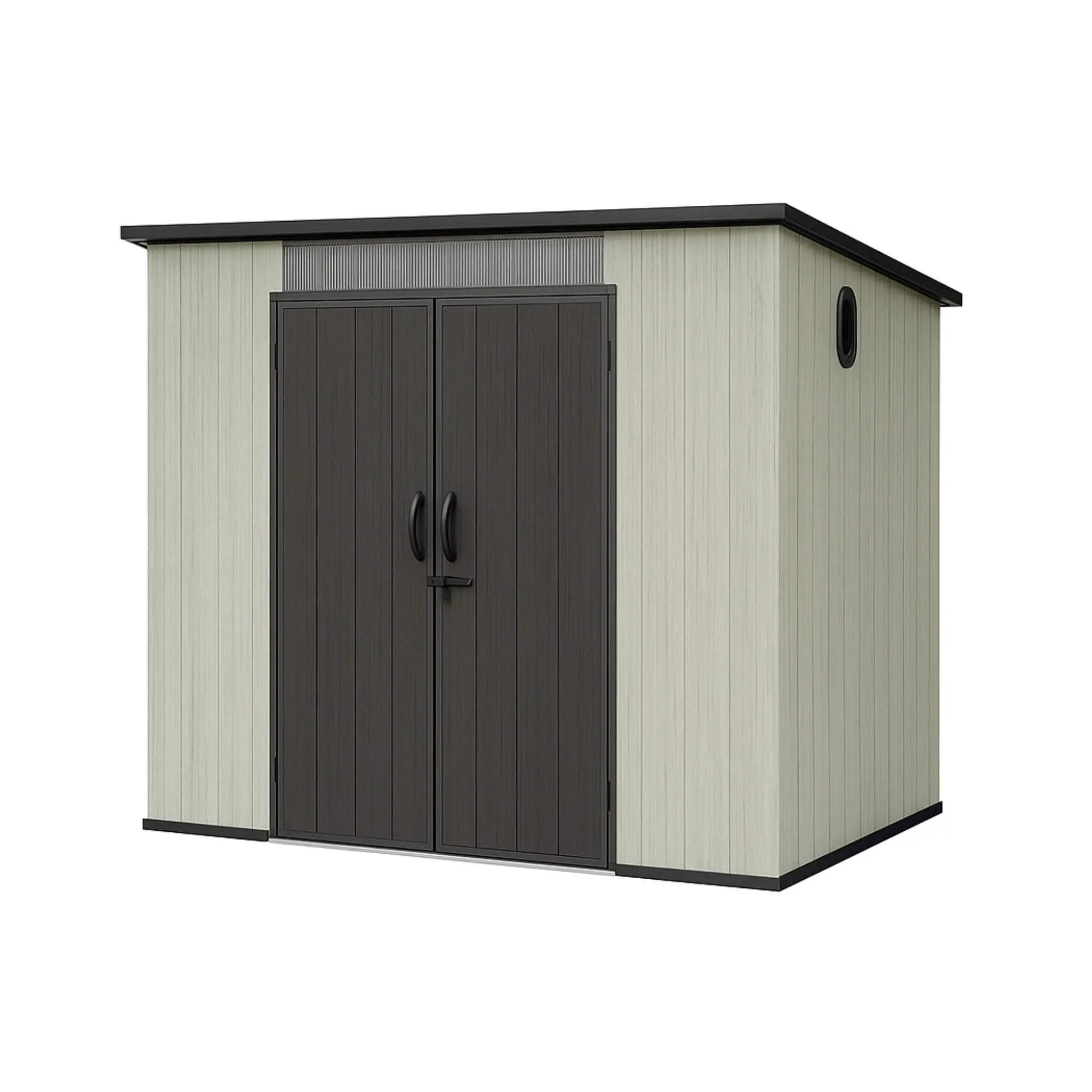[06X08FT] Alora Outdoor Resin Storage Shed With Lockable Double Doors And Sloping Roof (SAK73286) by SAKSBY WHOLESALE
