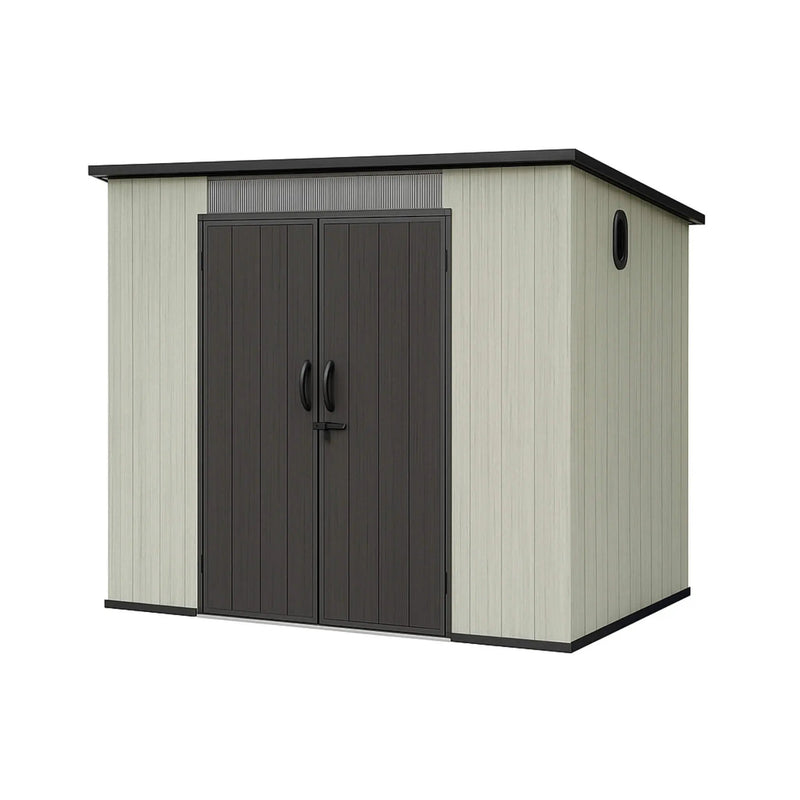 [06X08FT] Alora Outdoor Resin Storage Shed With Lockable Double Doors And Sloping Roof (SAK73286) by SAKSBY WHOLESALE