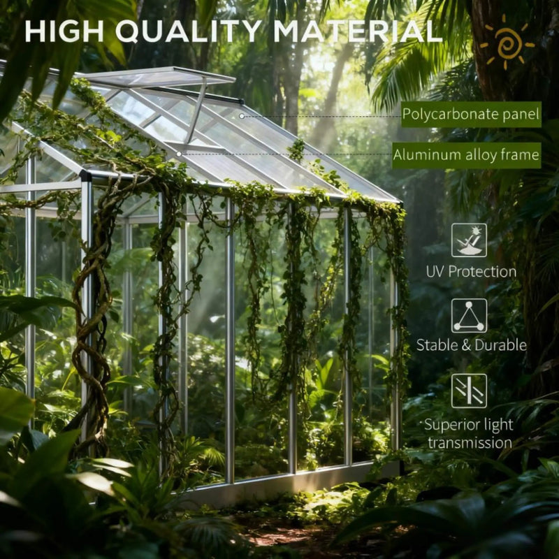 [06X10FT] Large Walk-In Backyard Greenhouse W/ Rainwater Collection System And Roof Vent (SAK93581) by SAKSBY WHOLESALE