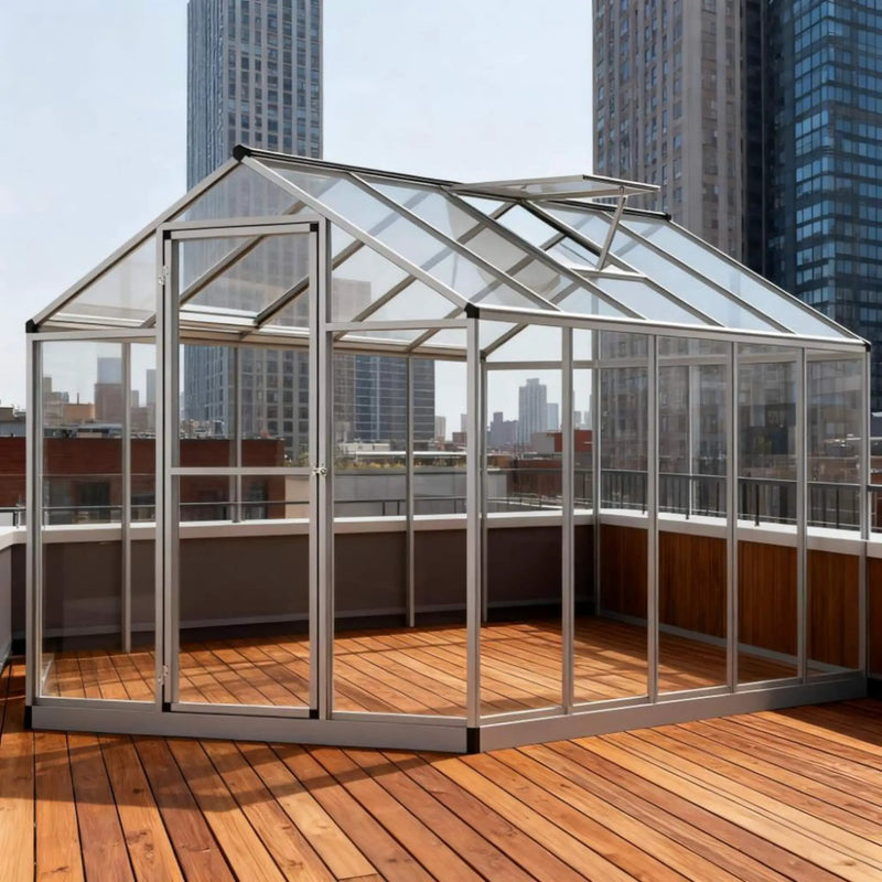 [06X10FT] Large Walk-In Backyard Greenhouse W/ Rainwater Collection System And Roof Vent (SAK93581) by SAKSBY WHOLESALE
