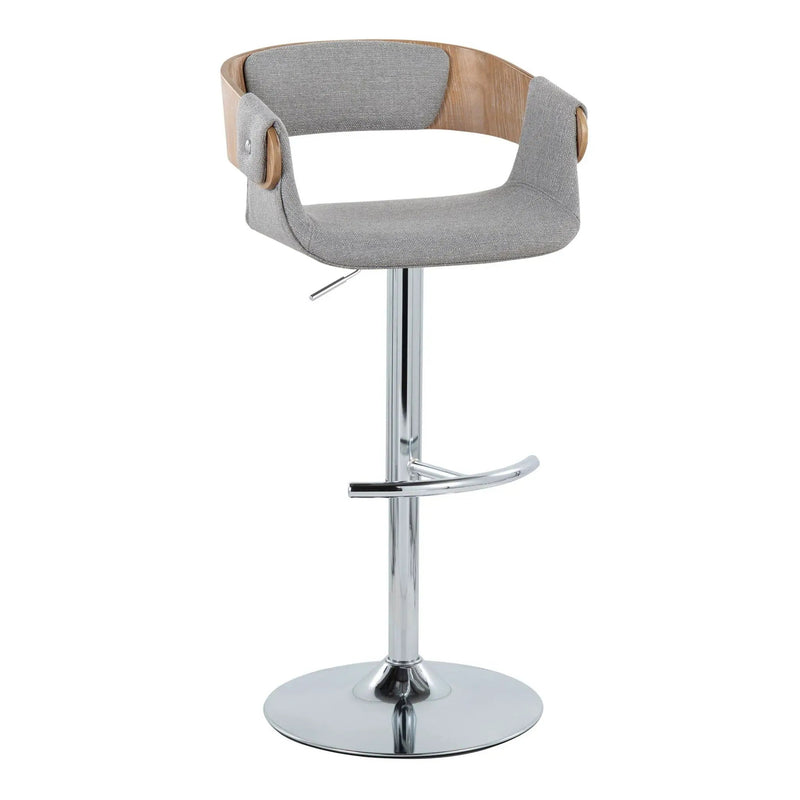 Elisa - Mid Century Modern Adjustable Barstool With Swivel With Rounded T Footrest (Set of 2) by Unique Piece Furniture