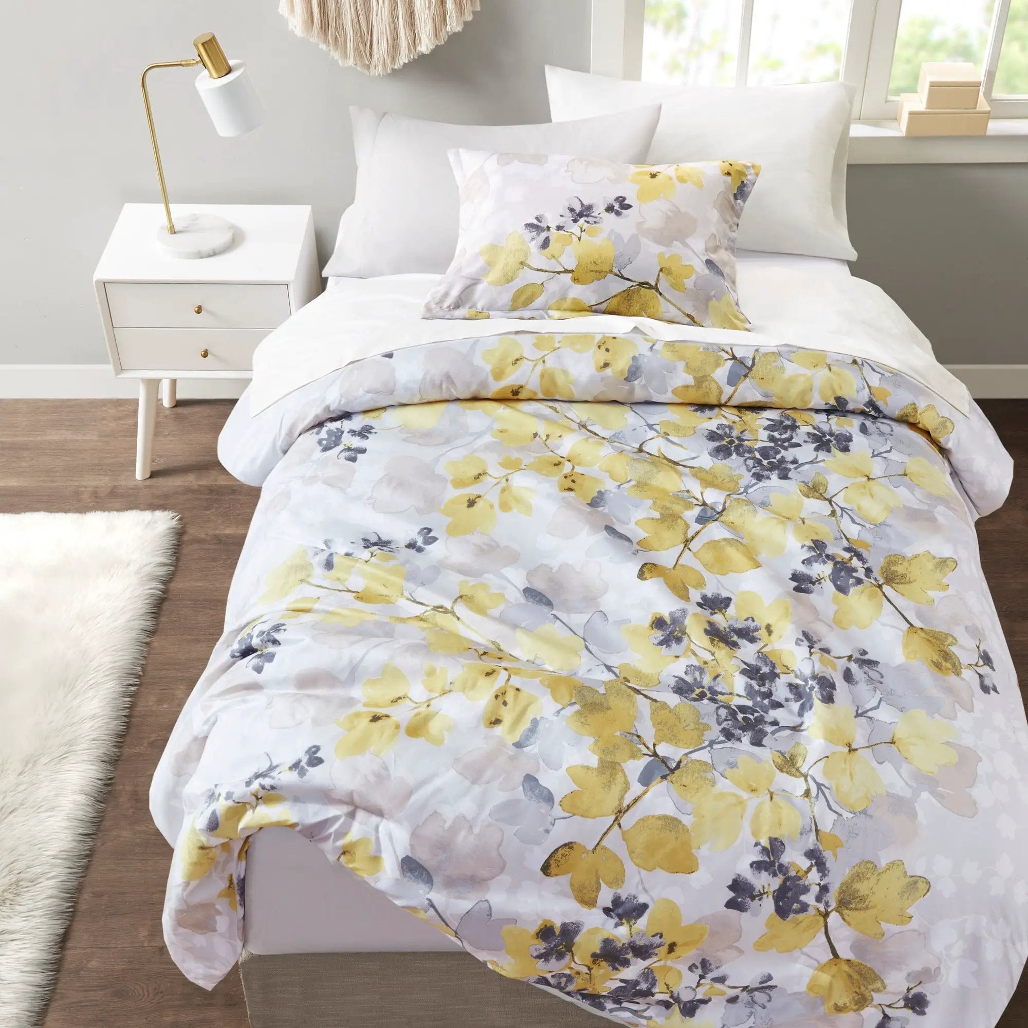 Comforter Set with Bed Sheets Yellow Full by HouseOfZazla