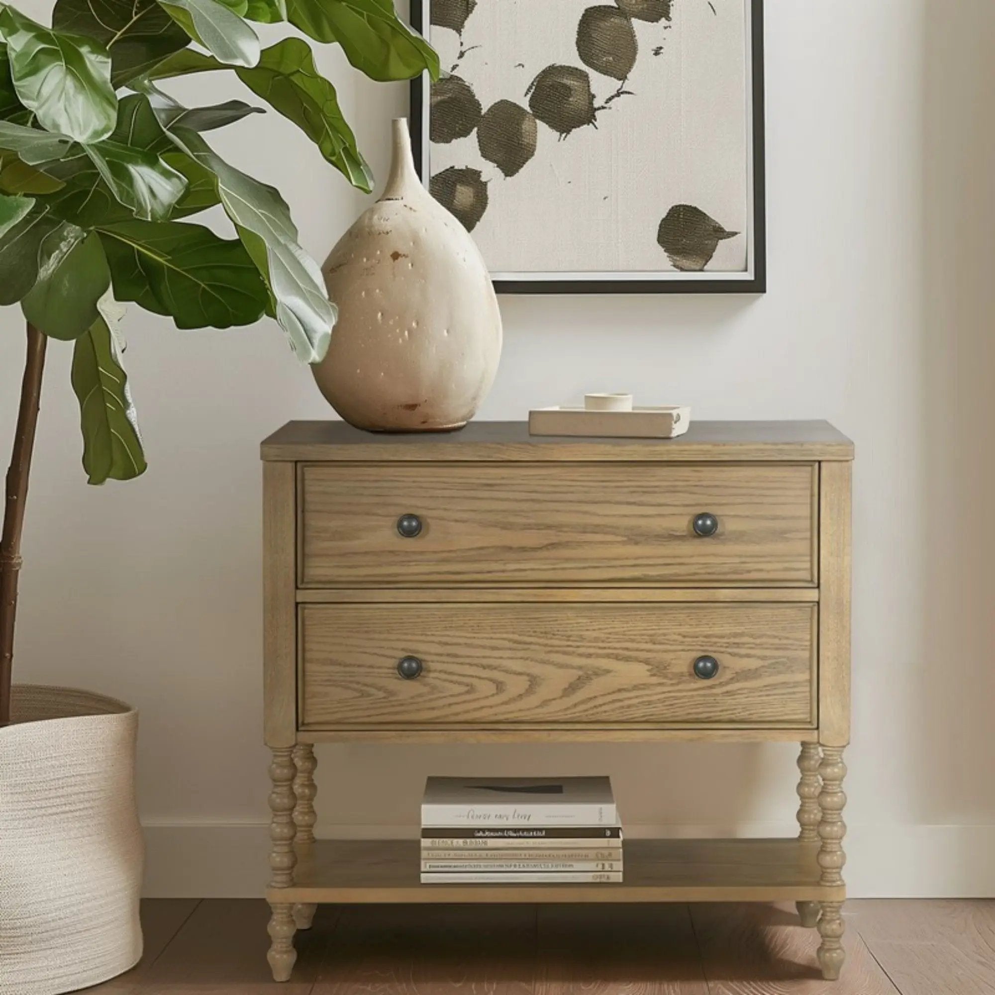 2 Drawer Accent Chest - Natural by Unique Piece Furniture