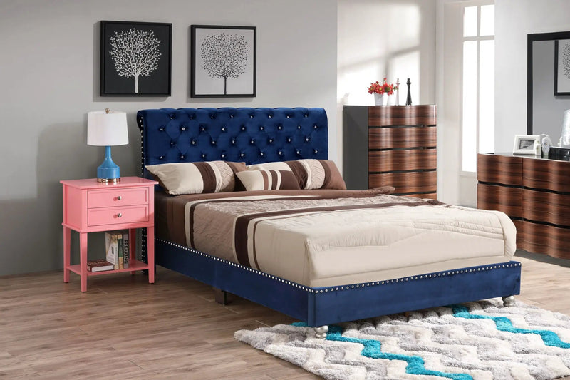 Elegant Transitional Upholstered Bed by HouseOfZazla