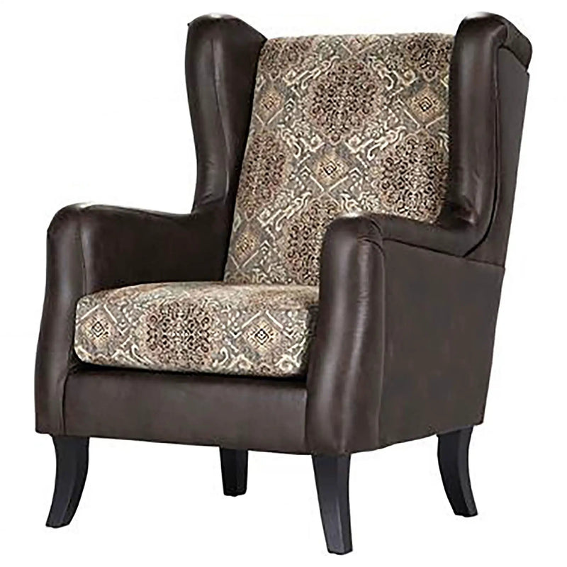 Elmbrook Upholstered Wingback Accent Club Chair Brown by Unique Piece Furniture