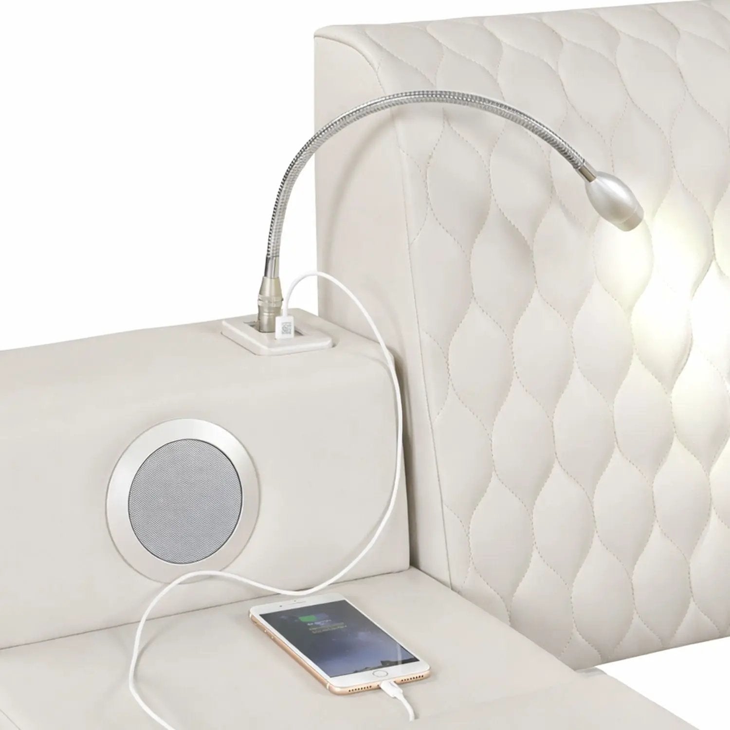 Zoya - Smart Multifunctional Bed, Built In Bluetooth Speakers, USB Charging by HouseOfZazla