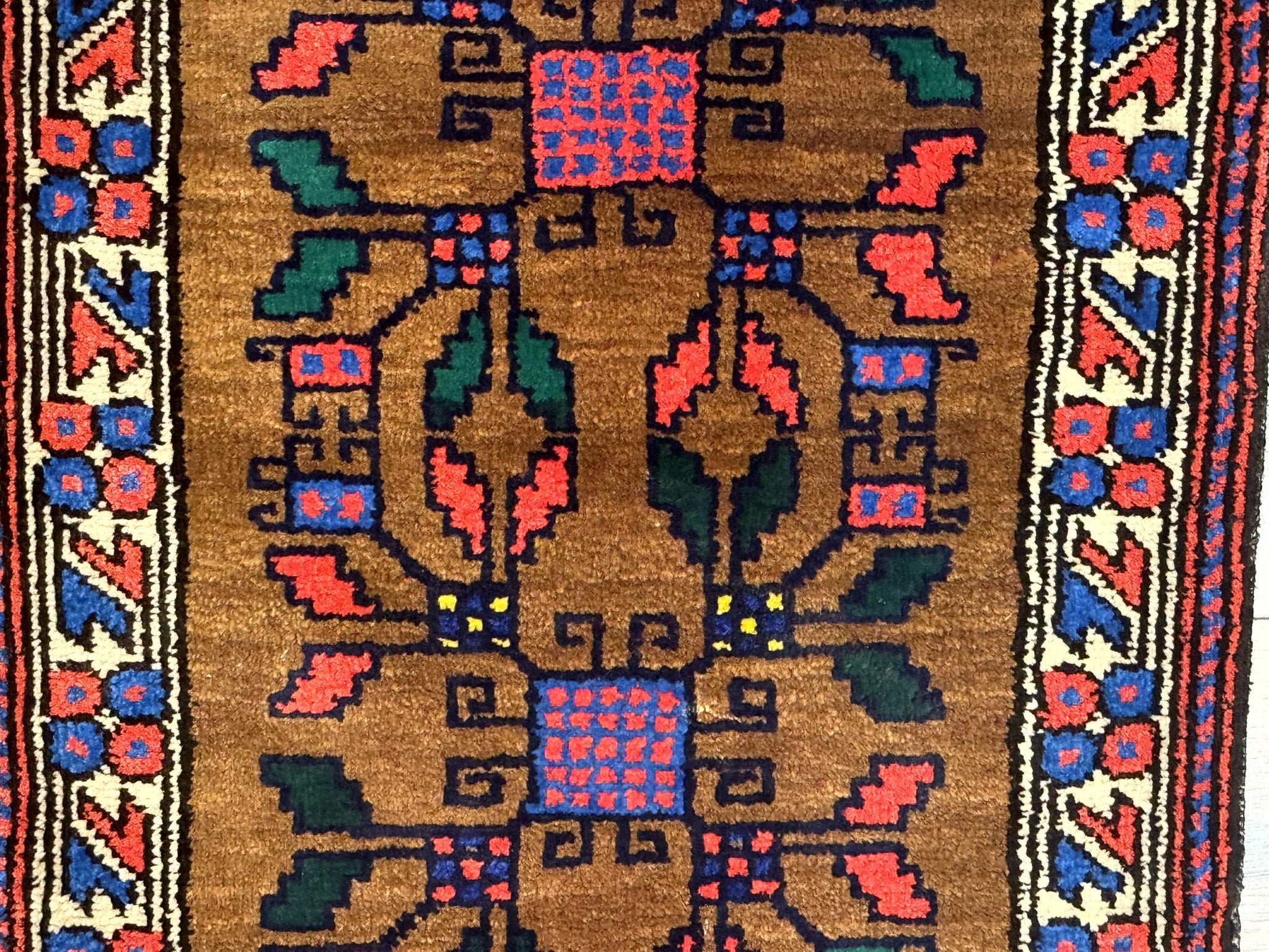 Small Persian Baluchi Rug, Tribal Rug, Brown, Multicolor by Jewel Rugs