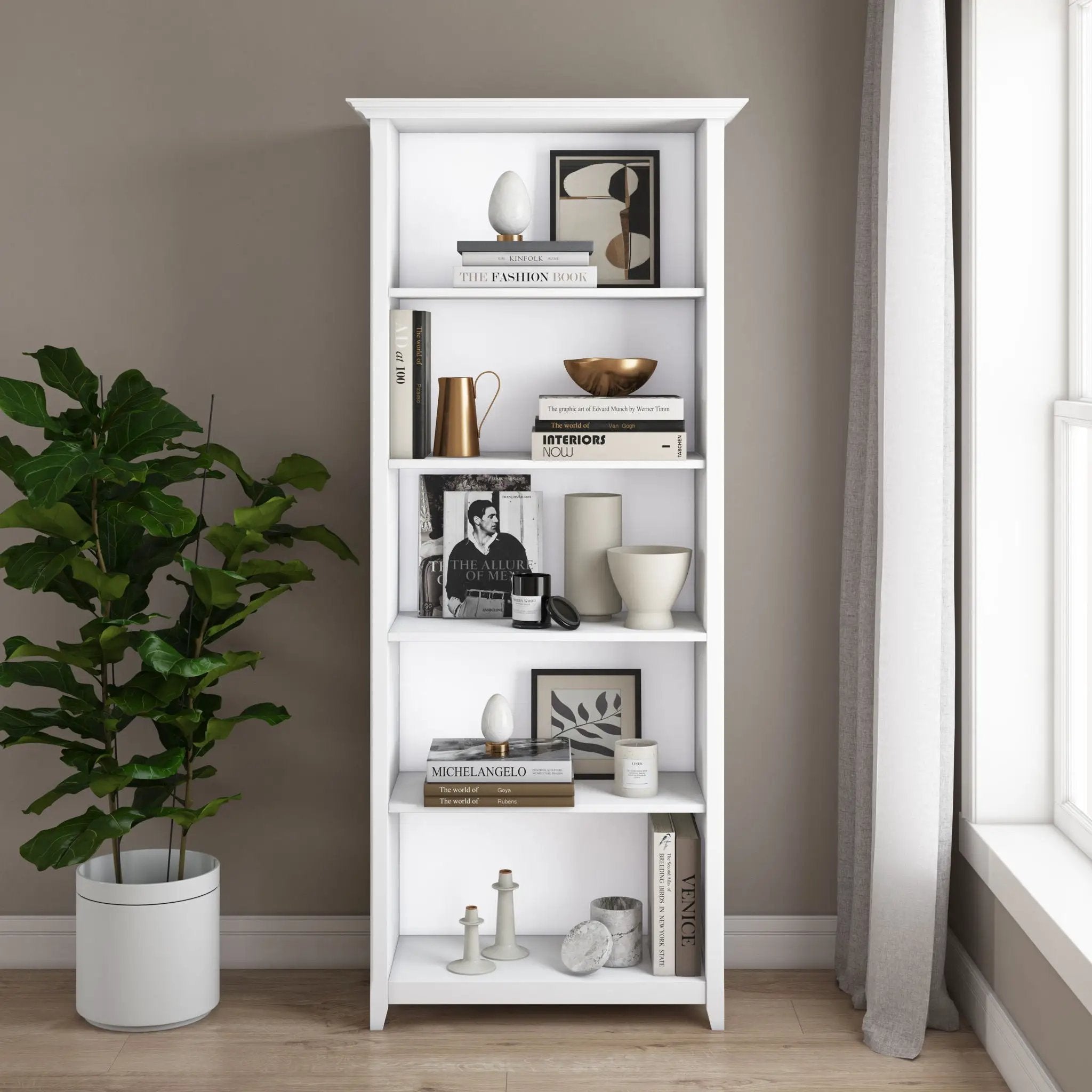 Amherst - 5 Shelf Bookcase, Handcrafted by Unique Piece Furniture