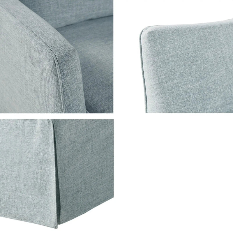 Traditional Design London Skirted Swivel Chair by HouseOfZazla