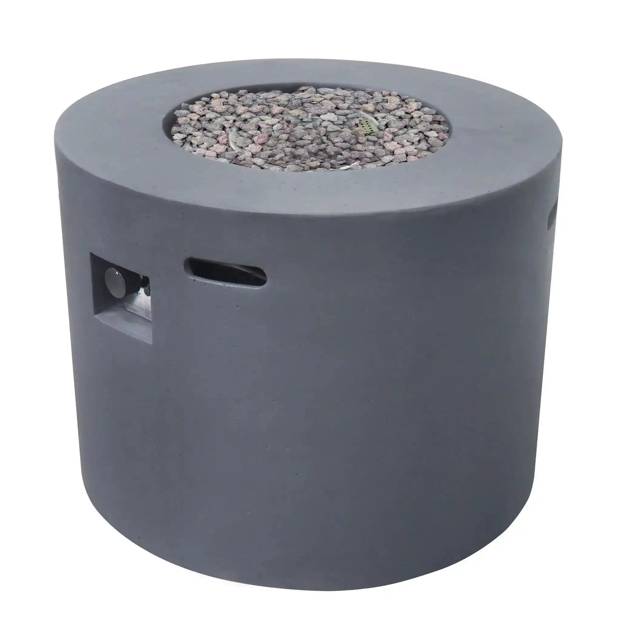 Round Iron Fire Pit With 40,000 Btu by HouseOfZazla