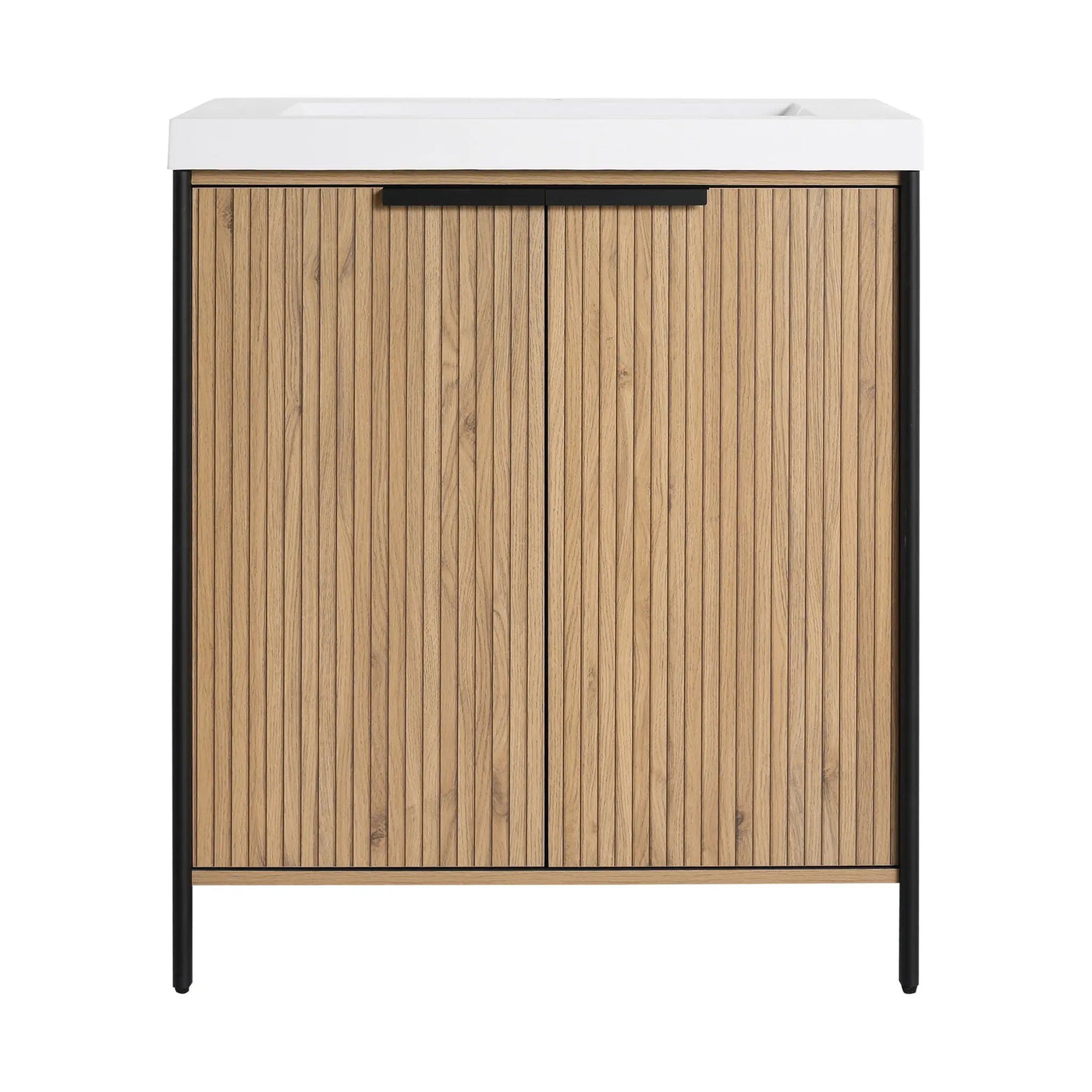 Modern Freestanding Bathroom Vanity With Resin Sink & Soft Close Cabinet Doors by Unique Piece Furniture