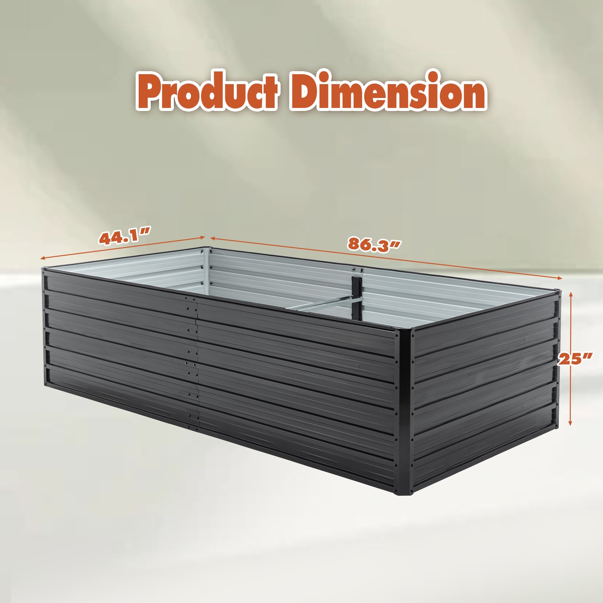 2 Pack Metal Raised Garden Bed Kit Outdoor - 8x4x2 FT Galvanized Planter Boxes Set by HouseOfZazla