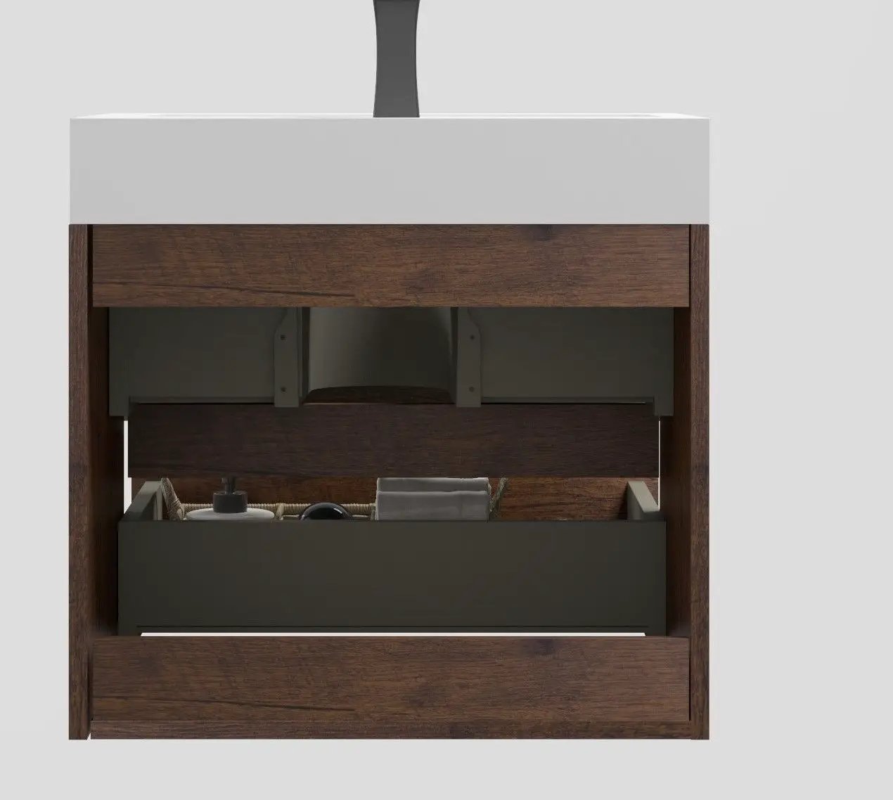 Alice - Bathroom Vanity Wall Mounted With Sink, Large Storage by Unique Piece Furniture