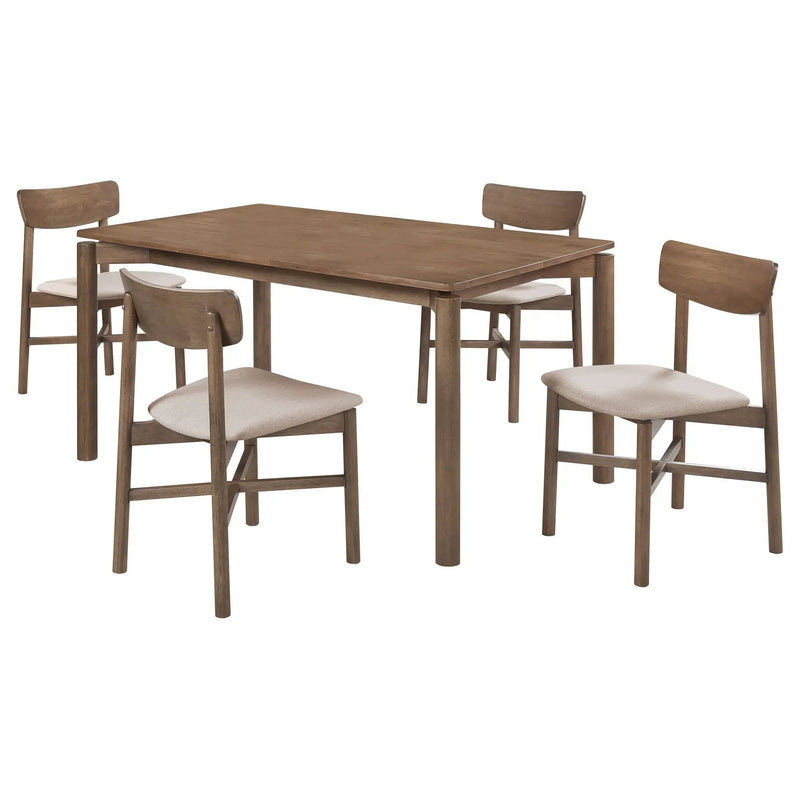 Parkridge 5-piece 59-inch Wood Dining Set Natural Walnut by Unique Piece Furniture