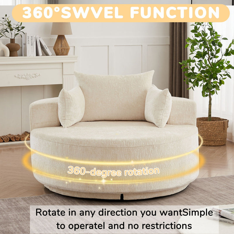 Single 360 Degree Swivel Chair For Living Room by HouseOfZazla