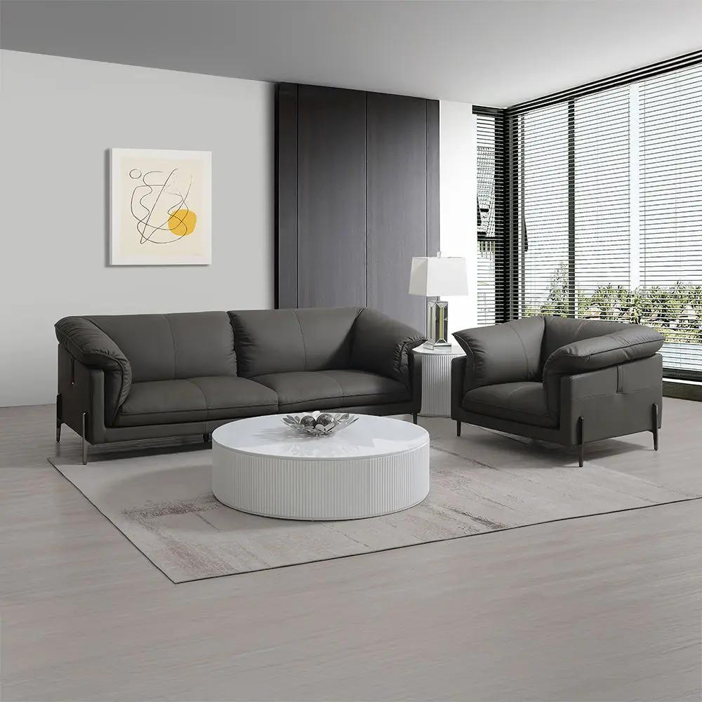 Tadi - Sofa - Black Top Grain Leather by Unique Piece Furniture