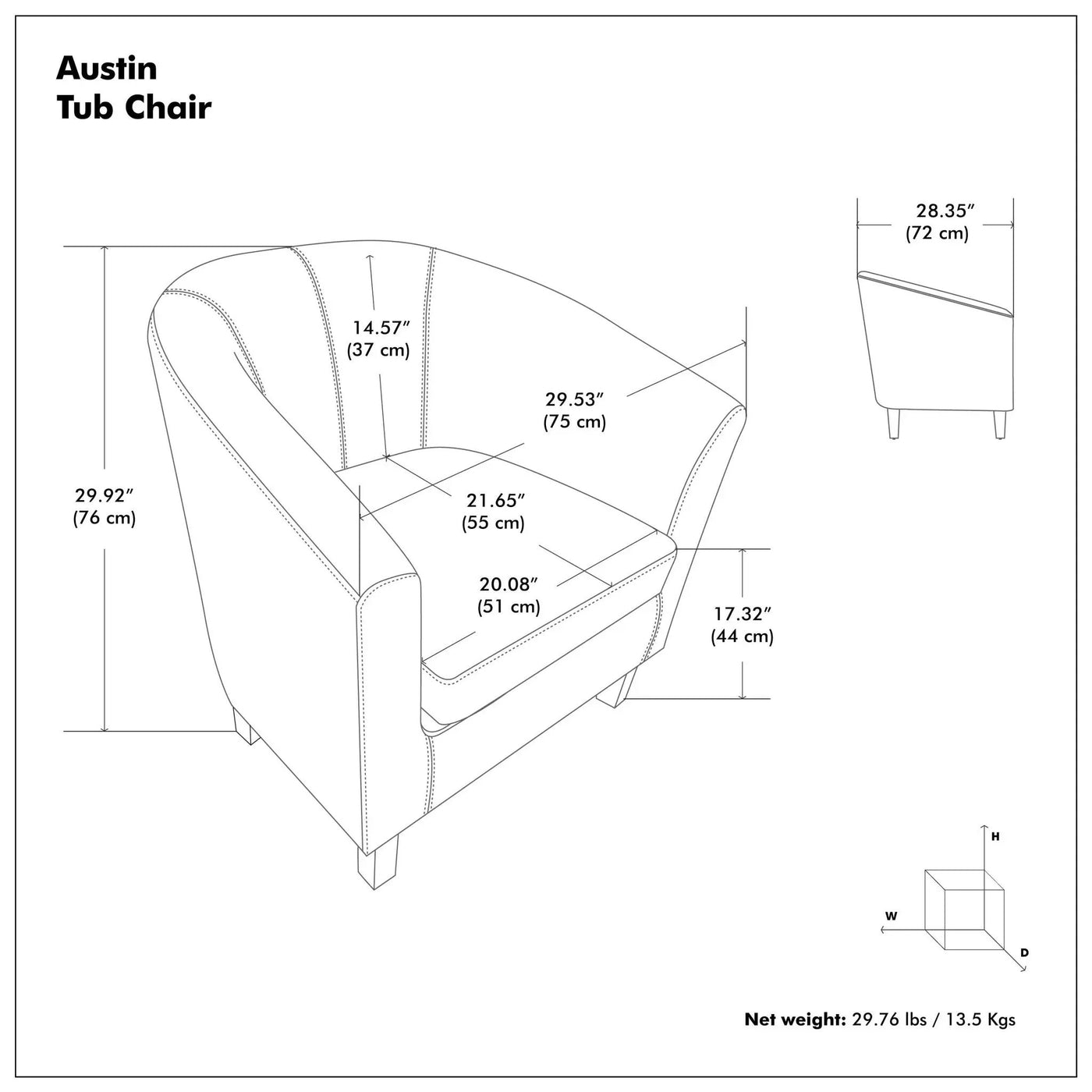 Austin - Transitional Tub Chair by Unique Piece Furniture