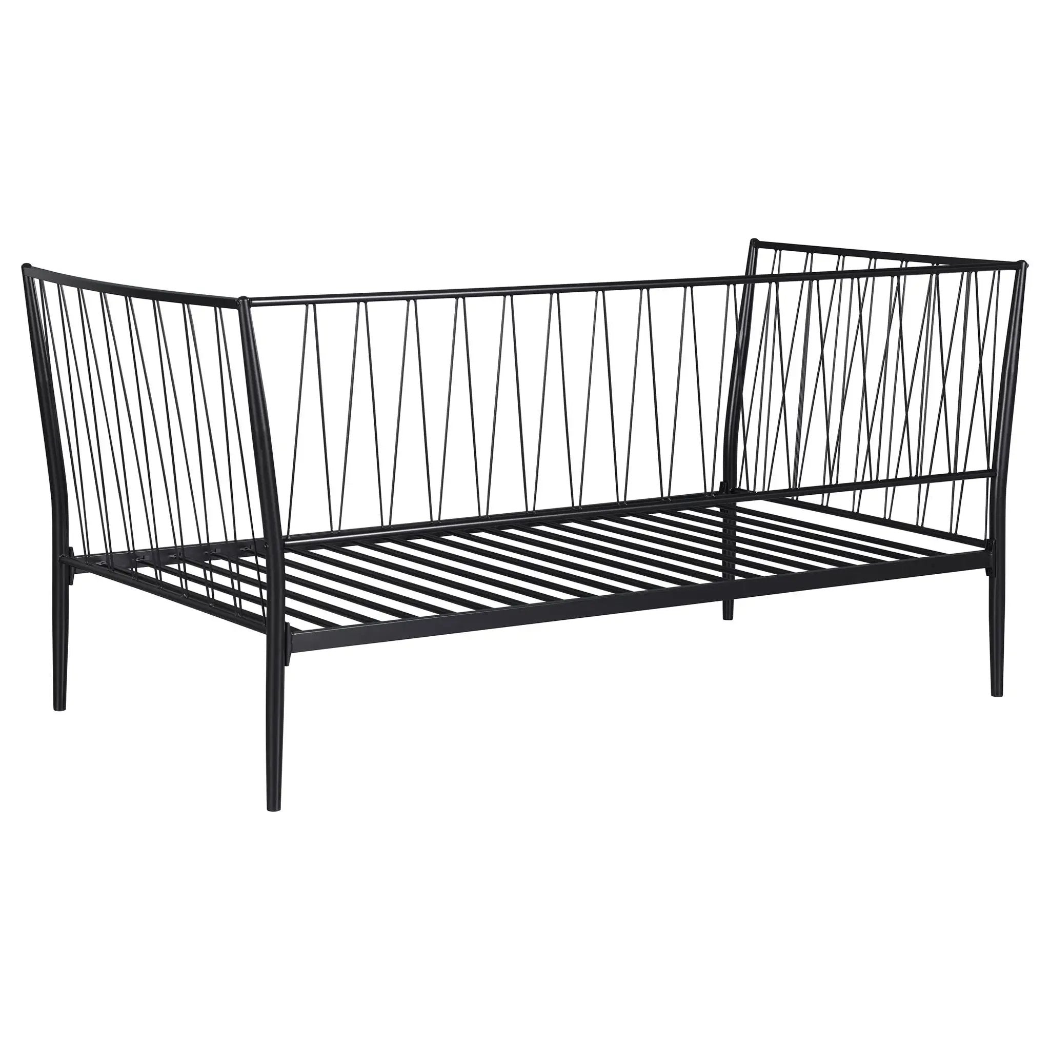 Richland Metal Twin Daybed Bed Frame Matte Black by Unique Piece Furniture