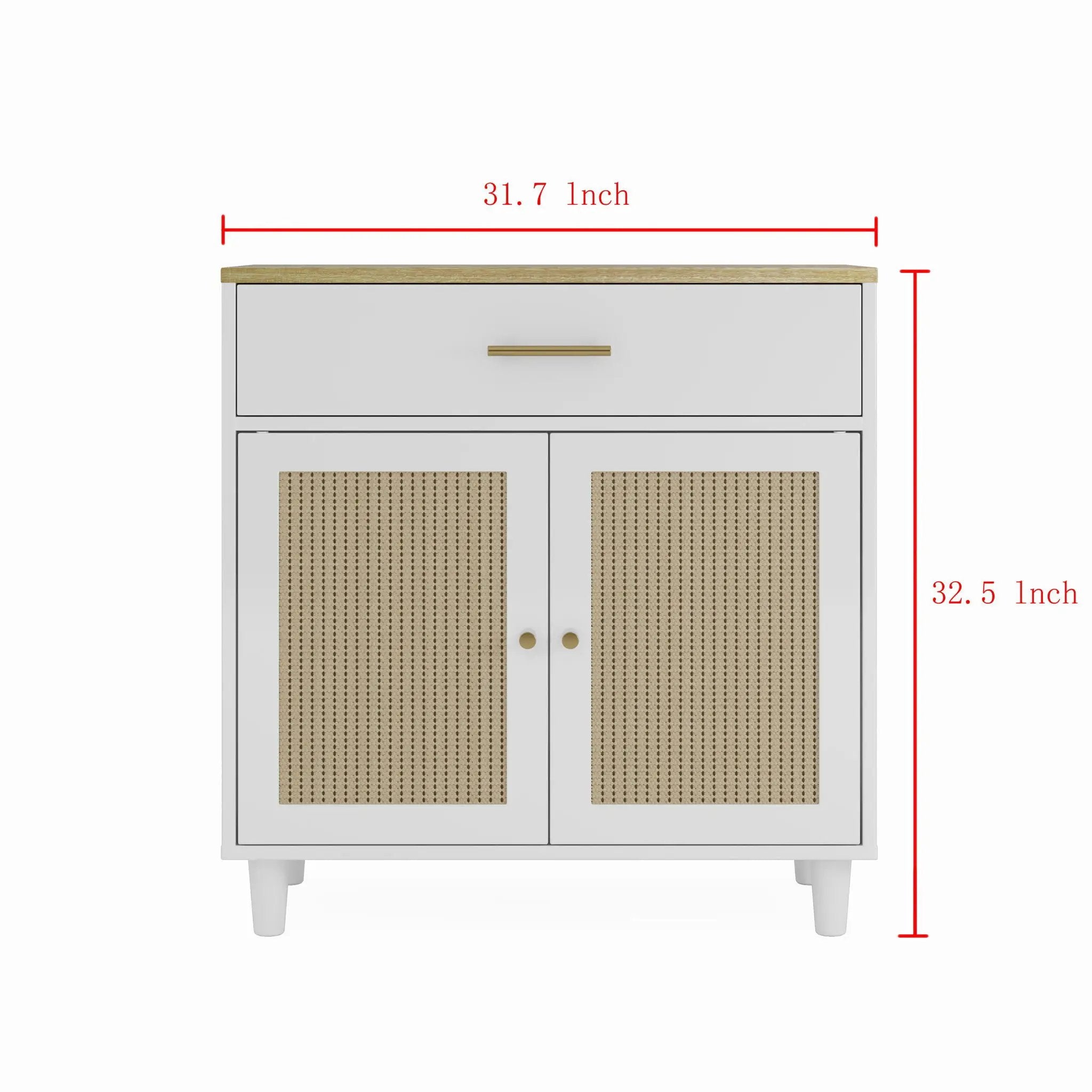 Cat Litter Box Enclosure With Scratch Pad, Hidden Litter Box Furniture, Wooden Pet House Sideboard, Storage Cabinet, Fit Most Cat And Litter Box, For Living Room Bedroom Office - White / Light Brown by HouseOfZazla