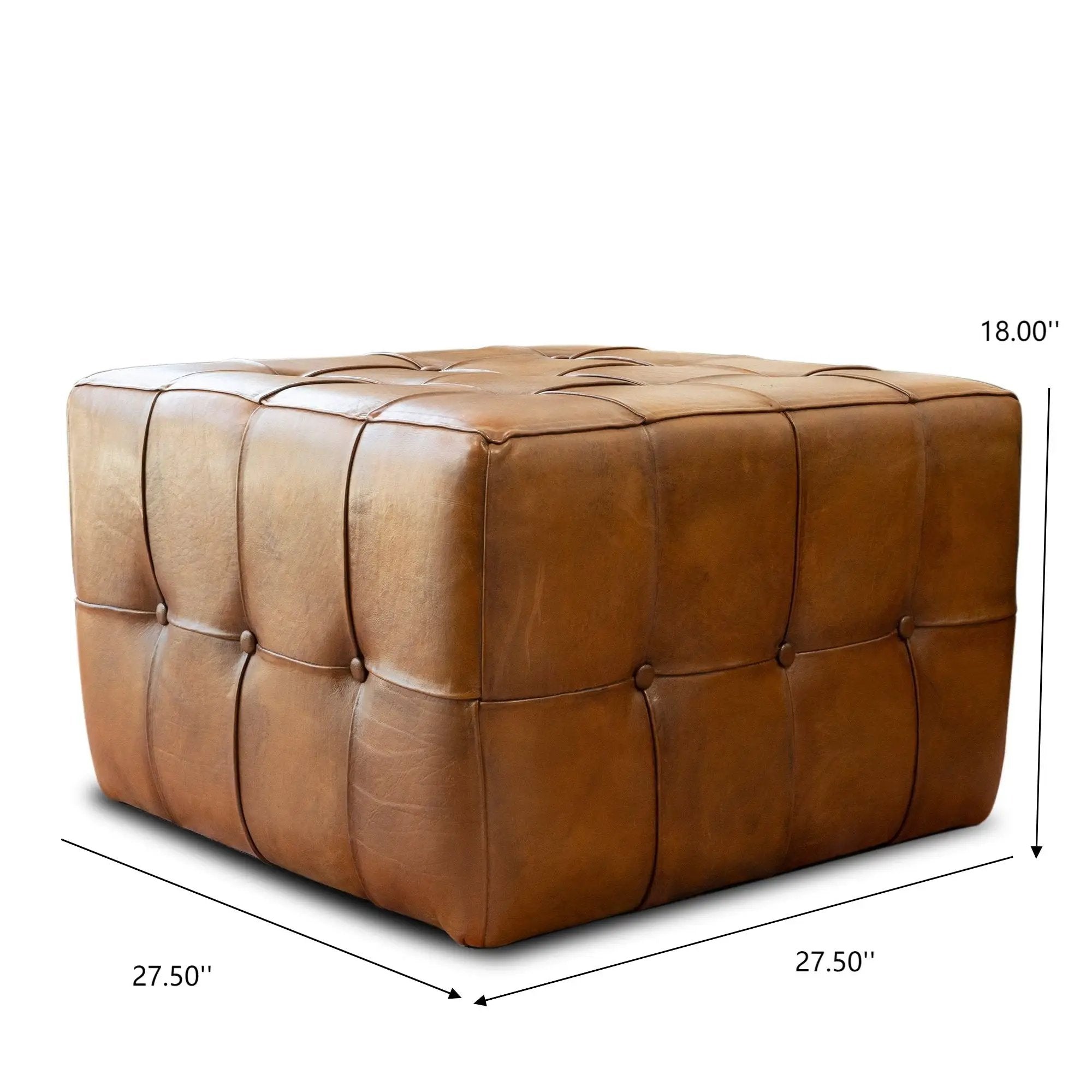 Benjiro - Square Ottoman - Tan by Unique Piece Furniture