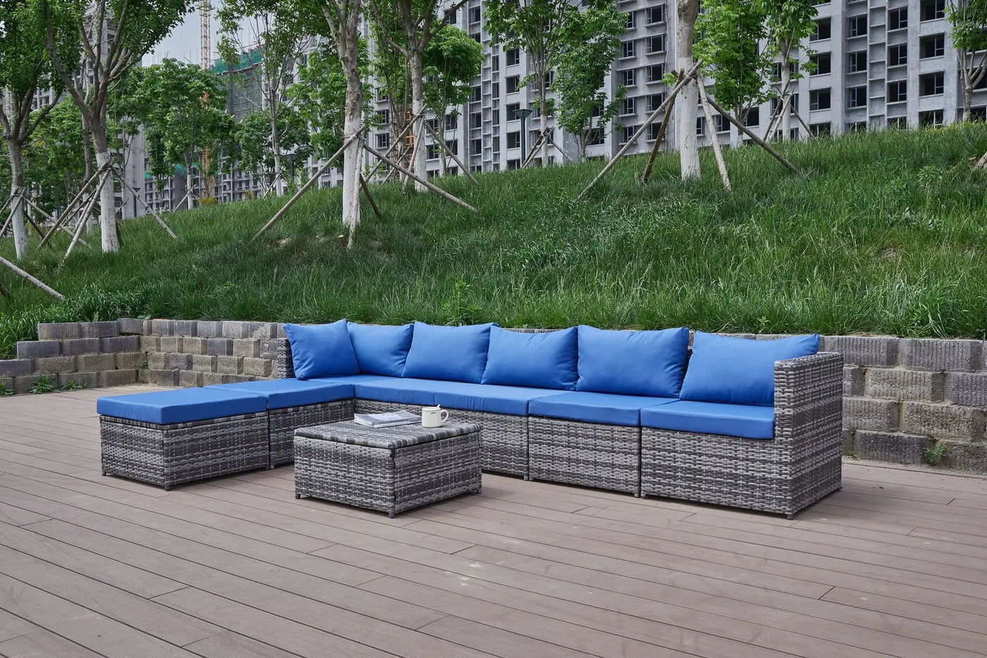 Patio Sofa With Cushions by HouseOfZazla