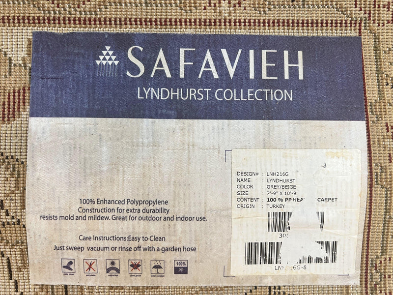 Safavieh Rug 8x11, Lyndhurst Collection, Indoor Outdoor Rug, Floral Allover Oriental Carpet by Jewel Rugs