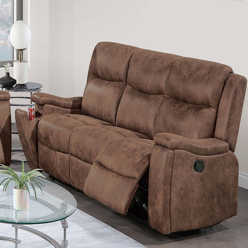 Modern Manual Motion Living Room Set & Hidden Cup Holders by HouseOfZazla