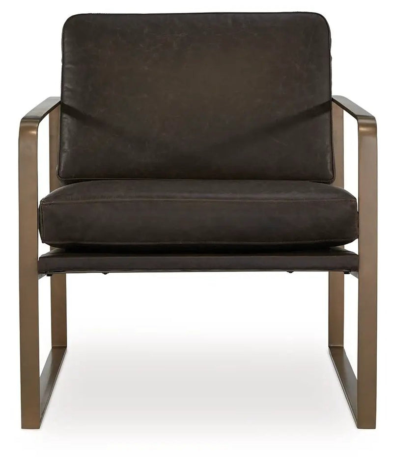 Bradett - Accent Chair - Dark Brown / Gold Finish by Unique Piece Furniture