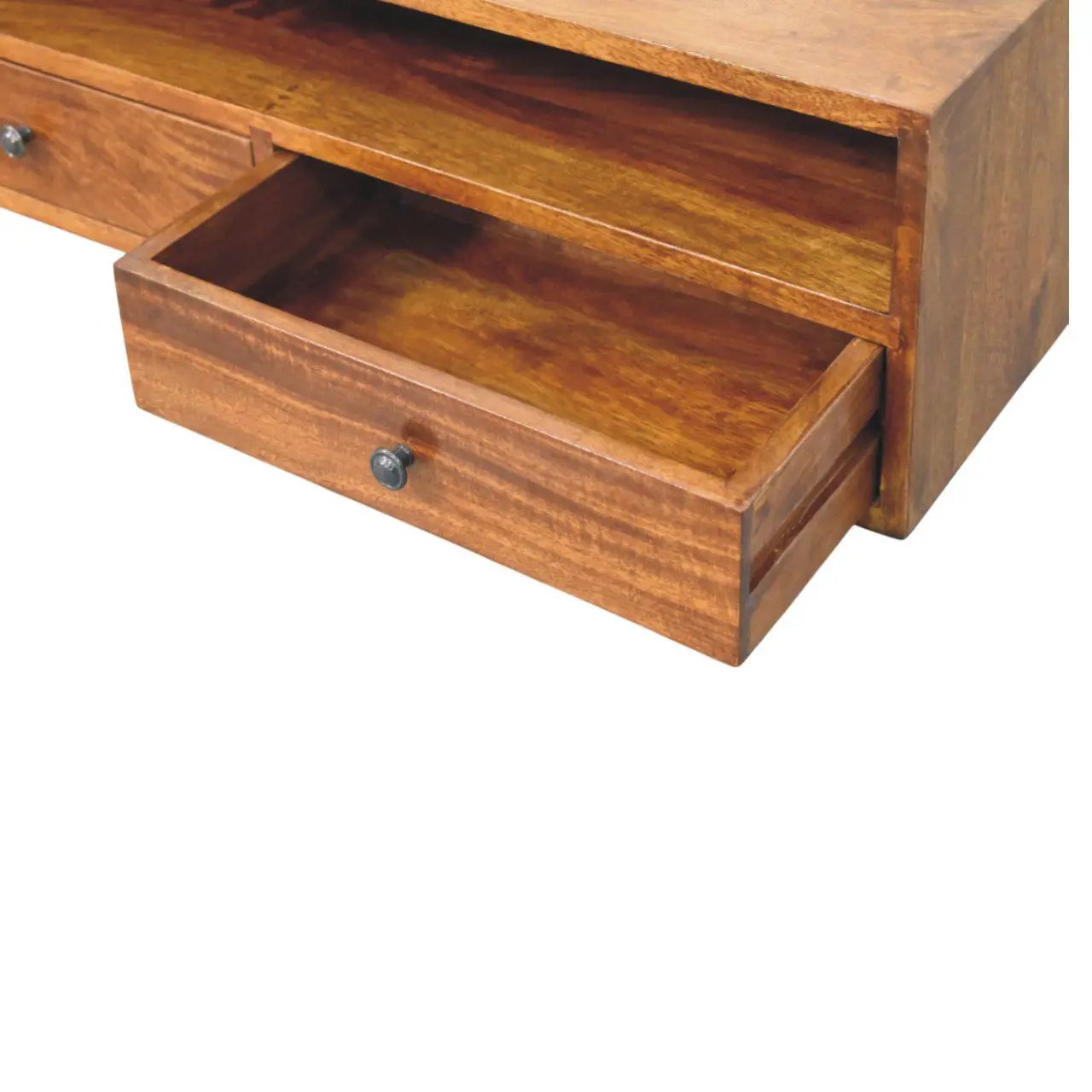 Lunar - 2 Drawer Wall Mounted Media Unit - Brown by Unique Piece Furniture