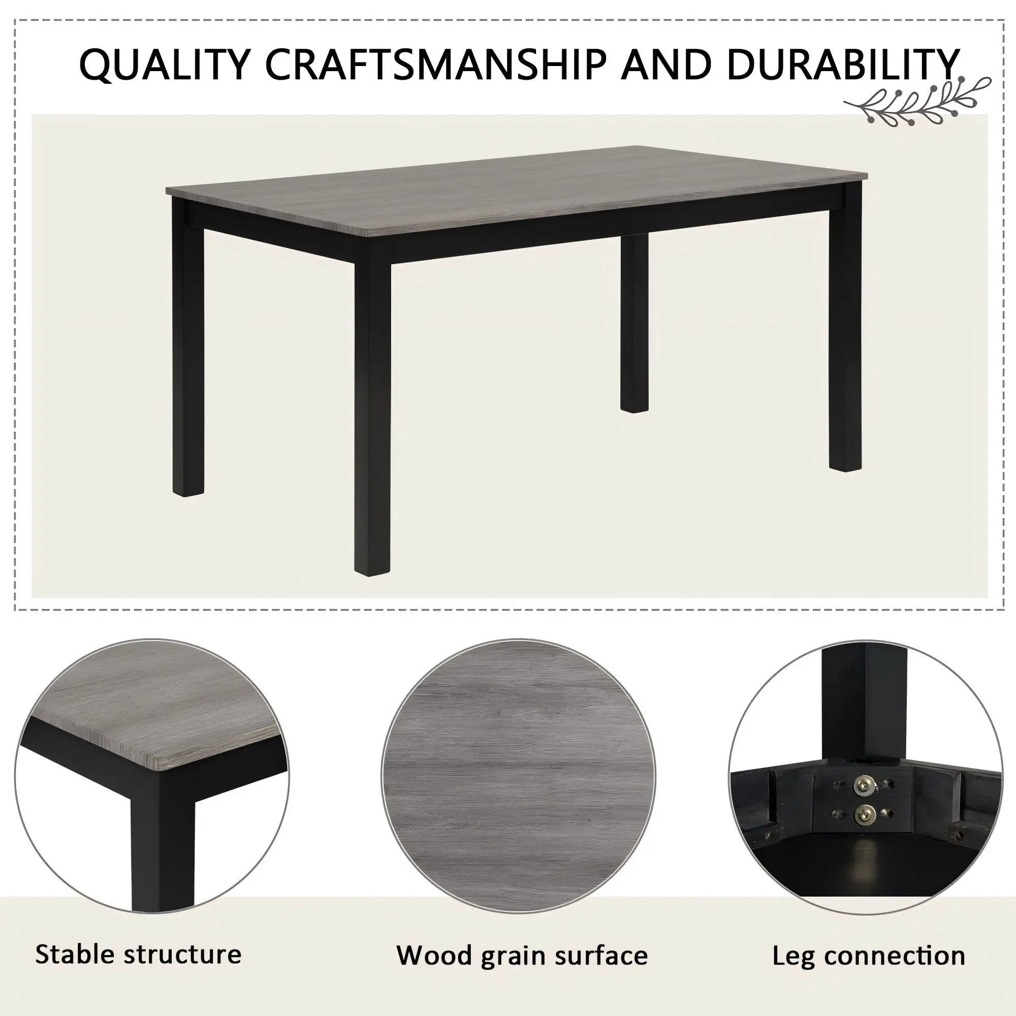 Modern Dining Table Set With Upholstered Chairs For Dining Room by Unique Piece Furniture