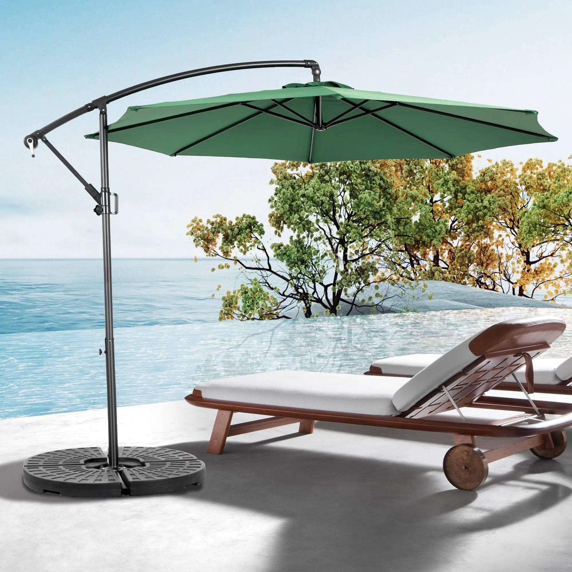 Best Choice Products 10ft Offset Hanging Market Patio Umbrella by HouseOfZazla