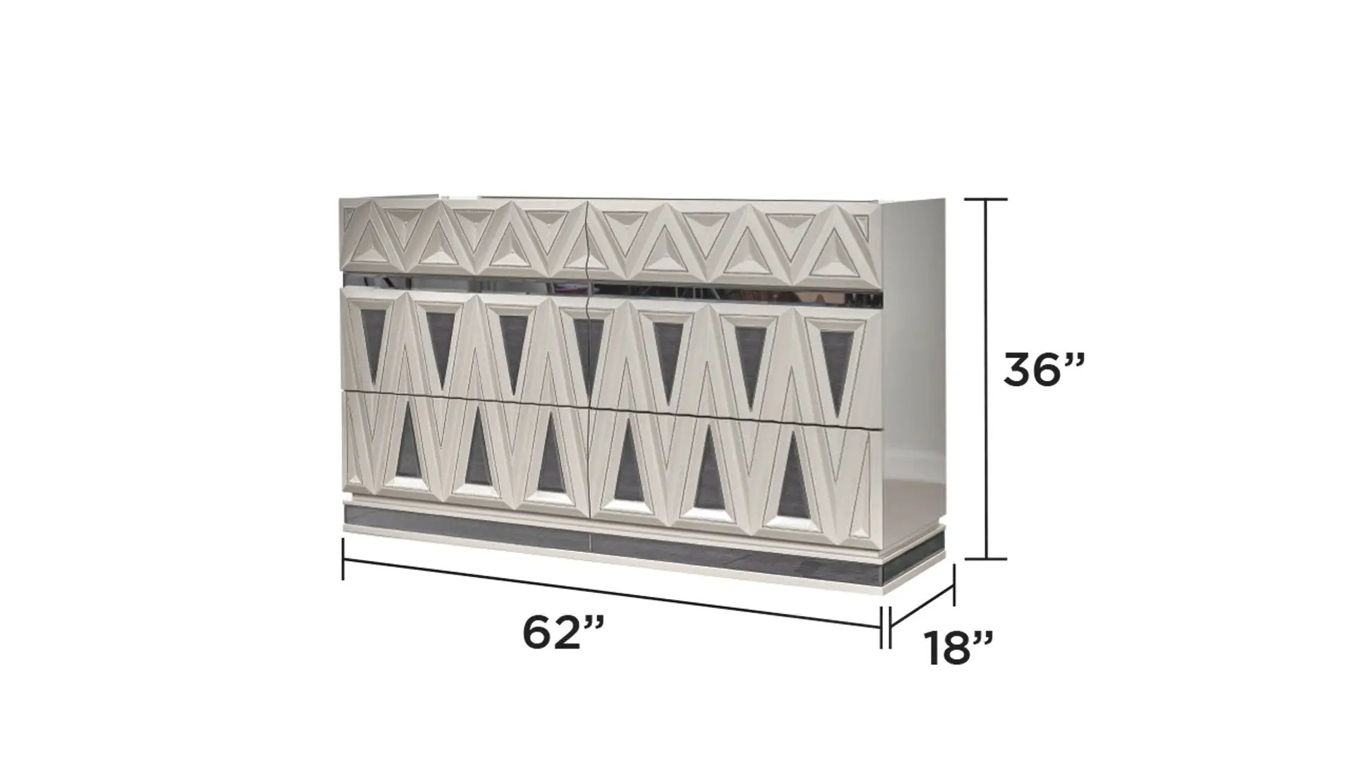 Lavita Modern & Contemporary Style 6-Drawer Dresser by HouseOfZazla