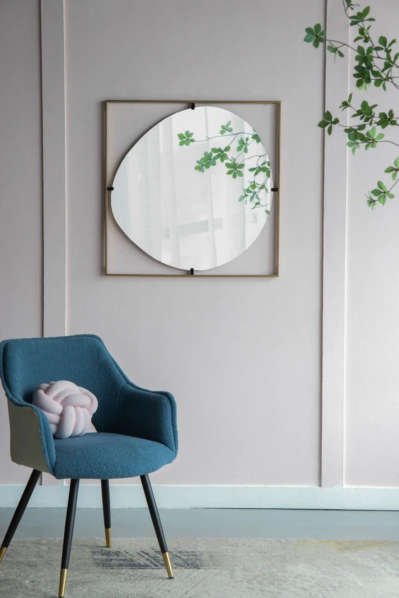 Poppy Mirror With Metal Frame Contemporary Design For Bathroom, Entryway Wall Decor by Unique Piece Furniture