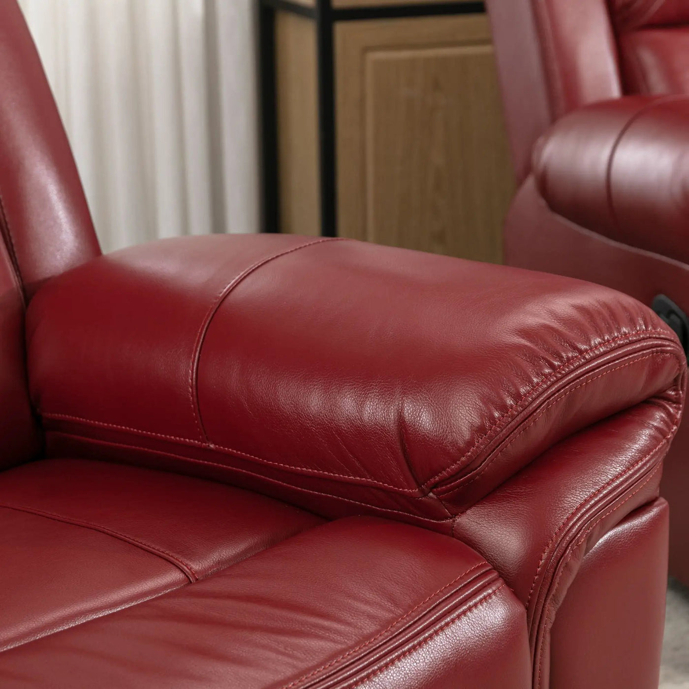 Home Theater Seating Manual Recliner Loveseat With Hide-Away Storage, Cup Holders And Led Light Strip For Living Room by HouseOfZazla